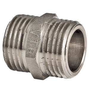 Ниппель VALTEC 1/2 наружная резьба, никелированная латунь Ниппель VALTEC 1/2 наружная резьба, никелированная латунь