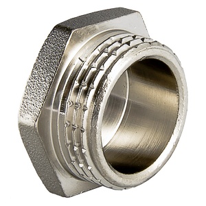 Пробка резьбовая VALTEC 3/4 наружная резьба, никелированная латунь Пробка резьбовая VALTEC 3/4 наружная резьба, никелированная латунь