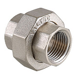 Муфта разъемная VALTEC 1 1/2 ВР, никелированная латунь