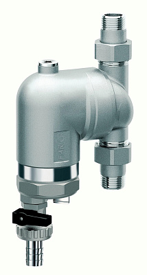 Фильтр для воды FAR 300мкм, с с магнитом , под манометр, Max: 95 C, 25 бар, поворотный 1/2 НР