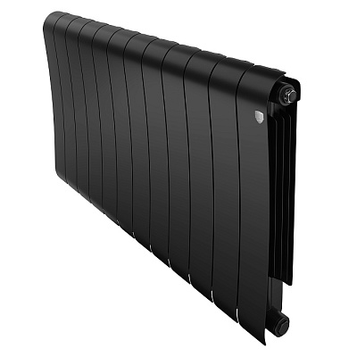 Биметаллический секционный радиатор отопления Royal Thermo Infinity 500 Чёрный / 12 секций Биметаллический секционный радиатор отопления Royal Thermo Infinity 500 Чёрный / 12 секций