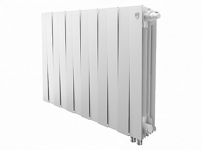 Биметаллический секционный радиатор отопления Royal Thermo Pianoforte Bianco Traffico 500 / 12 секций нижнее правое подключение Биметаллический секционный радиатор отопления Royal Thermo Pianoforte Bianco Traffico 500 / 12 секций нижнее правое подключение