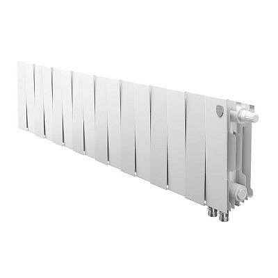 Биметаллический секционный радиатор отопления Royal Thermo PianoForte Bianco Traffico 200 / 16 секций нижнее правое подключение Биметаллический секционный радиатор отопления Royal Thermo PianoForte Bianco Traffico 200 / 16 секций нижнее правое подключение
