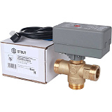 Зональный клапан Stout 3-ходовой, сервопривод 230V, с кабелем 1м., НР 1, Kv 8