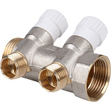 Коллектор Stout с регулировочными вентилями 1x1/2 с 2 отводами, SMB 6851 011202