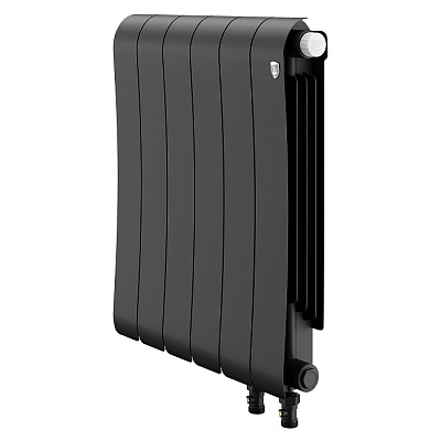 Биметаллический секционный радиатор отопления Royal Thermo Infinity 500 V Чёрный / 6 секций Биметаллический секционный радиатор отопления Royal Thermo Infinity 500 V Чёрный / 6 секций