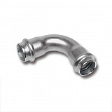 Отвод Sanha 9002A, 90 гр. ВПр-ВПр, нержавеющая сталь, 15
