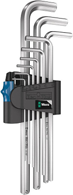 Набор Г-образных ключей WERA 950/9 L Hex-Plus HF 1 хром, с фиксацией, 9 пр., 1.5/2/2.5/3/4/5/6/8/10 мм Набор Г-образных ключей WERA 950/9 L Hex-Plus HF 1 хром, с фиксацией, 9 пр., 1.5/2/2.5/3/4/5/6/8/10 мм