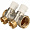 Коллектор Stout с регулировочными вентилями 1x3/4EK с 2 отводами, SMB 6851 013402