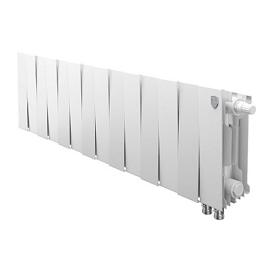 Биметаллический секционный радиатор отопления Royal Thermo PianoForte Bianco Traffico 200 / 14 секций нижнее правое подключение Биметаллический секционный радиатор отопления Royal Thermo PianoForte Bianco Traffico 200 / 14 секций нижнее правое подключение