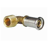 Угольник Henco 90 градусов, НР, латунь пресс, 20х3/4