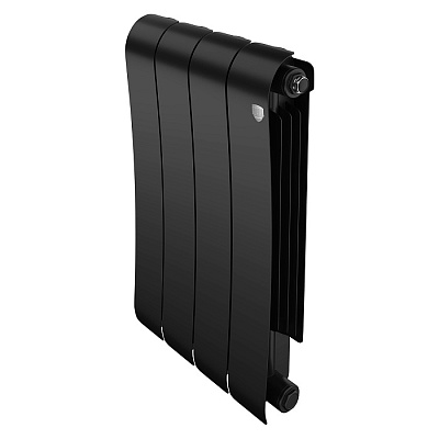 Биметаллический секционный радиатор отопления Royal Thermo Infinity 500 Чёрный / 4 секции Биметаллический секционный радиатор отопления Royal Thermo Infinity 500 Чёрный / 4 секции