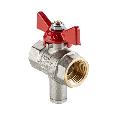 Кран шаровый VALTEC BASE-ГОСТ с патрубком под датчик температуры вн.-вн. с рукоятка-бабочка DN15, PN40, 1/2 (VT.247S.N.04) Кран шаровый VALTEC BASE-ГОСТ с патрубком под датчик температуры вн.-вн. с рукоятка-бабочка DN15, PN40, 1/2 (VT.247S.N.04)