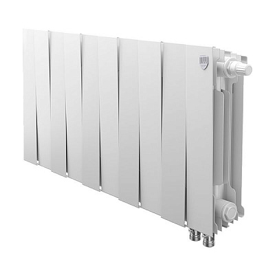 Биметаллический секционный радиатор отопления Royal Thermo PianoForte Bianco Traffico 300 / 10 секций нижнее правое подключение