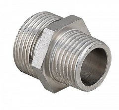 Ниппель VALTEC переходной 1 х 3/4 наружная резьба, никелированная латунь