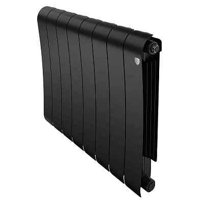 Биметаллический секционный радиатор отопления Royal Thermo Infinity 500 Чёрный / 8 секций Биметаллический секционный радиатор отопления Royal Thermo Infinity 500 Чёрный / 8 секций