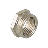 Футорка VALTEC 1/2 х 3/8 внутренняя-наружная резьба, никелированная латунь