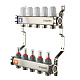 Коллекторная группа VALTEC из нержавеющей стали с регул. клап. и расх., 1х6 вых. Евроконус 3/4 (без сервис. гр.) (VTc.579.EMN.0606)