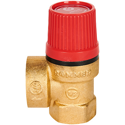 Клапан предохранительный Rommer для отопления 3 бар 1/2x3/4 Клапан предохранительный Rommer для отопления 3 бар 1/2x3/4