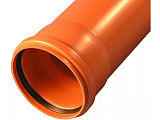 Труба для наружной канализации Valfex D200 с раструбом L=4 м (200x4000) рыжая
