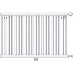 Стальной трубчатый радиатор отопления Rommer RST 1050/25 нижнее подключение RAL9016