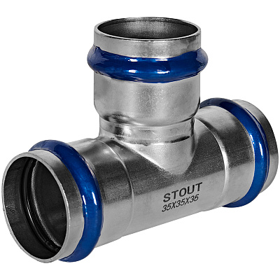 Тройник равнопроходной Stout из нержавеющей стали 28 ВПр (SSS-2013-000028)