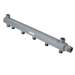 Коллектор VALTEC из стальной трубы DN 40 с межосевым расстоянием выходов 100мм, 1 х 11 выходов 1/2 НР