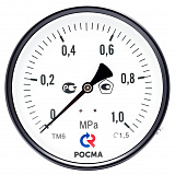 Манометр Росма TM-310T Dy 63 с задним подключением 1/4 , 0-10 бар