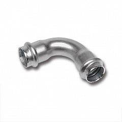 Отвод Sanha 9002A, 90 гр. ВПр-ВПр, нержавеющая сталь, 54