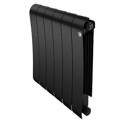 Биметаллический секционный радиатор отопления Royal Thermo Infinity 500 Чёрный / 6 секций Биметаллический секционный радиатор отопления Royal Thermo Infinity 500 Чёрный / 6 секций