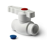Кран шаровой полипропиленовый PRO AQUA PP-R Standard белый (20), арт.PA44008