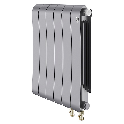 Биметаллический секционный радиатор отопления Royal Thermo Infinity 500 V Серебристый / 6 секций Биметаллический секционный радиатор отопления Royal Thermo Infinity 500 V Серебристый / 6 секций