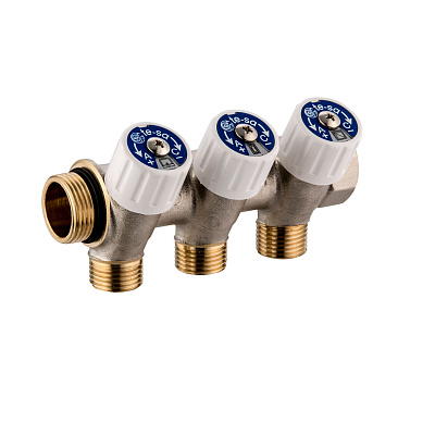Коллектор Usystems SH 3/4 с вентилями НР/ВР 4x1/2НР, ц/ц 38мм Коллектор Usystems SH 3/4 с вентилями НР/ВР 4x1/2НР, ц/ц 38мм