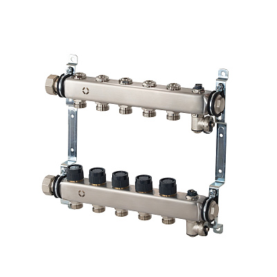 Распределительная гребёнка Oventrop Multidis SHR , PN 10, 2 х G 3/4 с регулирующими вентильными вставками
