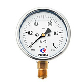 Манометр VALTEC TM520P Dy 100 с нижним подкл. из нерж.стали 1/2 , 0-6 бар (кл. точн. 1,5)
