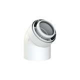 Отвод коаксиальный Cox Geelen 45 D=100/150 мм, CoxDENS PP/Alu + CONNEXT X7