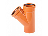 Тройник Valfex 87,5 градусов 160-110 РЫЖИЙ нар.канализ