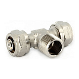 Тройник UNI-FITT обжим-Н-обжим 20 х 1/2 x 20 никелированный