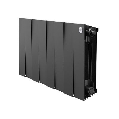Биметаллический секционный радиатор отопления Royal Thermo PianoForte Noir Sable 300 / 8 секций Биметаллический секционный радиатор отопления Royal Thermo PianoForte Noir Sable 300 / 8 секций