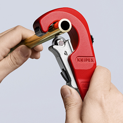 труборез KNIPEX для нерж. стали и цветных металлов, 6-35 мм / толщина max 2 мм, длина 260 мм, BK
