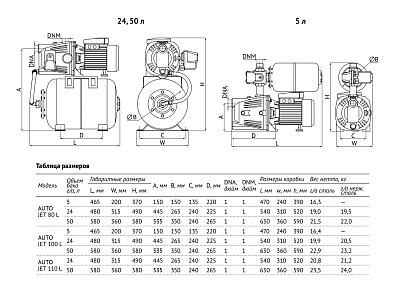 Насосная станция UNIPUMP AUTO JET 100 L-50-S