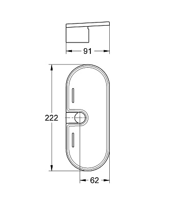 Полочка для душевой штанги Grohe EasyReach 27596000