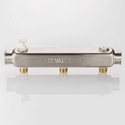 Коллектор VALTEC SQ из нержавеющей стали, шаг 100 мм 1x1/2x5 (VTc.510.SQ.060405)