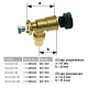 Отвод KAN-therm Push латунный короткий, фиксируемый 14х2 G1/2 ВР