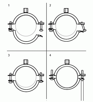 Хомут Walraven BIS KSB2 с вкладышем EPDM, 15-19 мм, M8/10