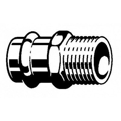Соединительный элемент медный Viega Sanpress с SC-Contur d=28 (арт. 297 978)