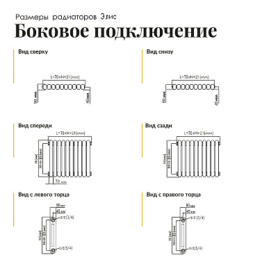 Стальной трубчатый радиатор отопления SOLIRA ELIS 2060