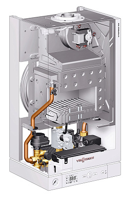 Настенный газовый двухконтурный котел отопления Viessmann Vitopend 100-W A1JB009 K-rlu 12 кВт A1JB009