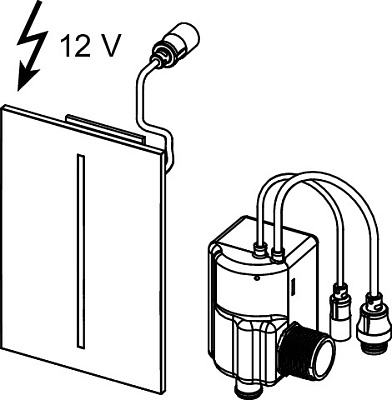 Панель смыва писсуара TECE TECEfilo электронная, питание от сети 230 В, пластик белый
