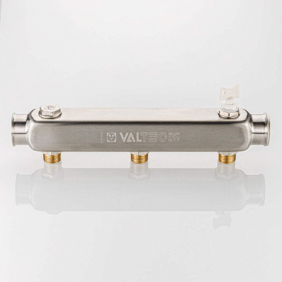 Коллектор VALTEC SQ из нержавеющей стали, шаг 100 мм 1x1/2x5 (VTc.510.SQ.060405)